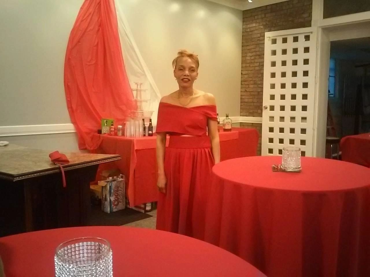 Catering table setup